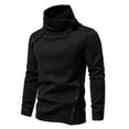 thumbnail image 1 of Men Sweater Winter Casual Button Cable Knit Sweaters Shawl Collar Turtlenecks for Lounge Sleep, 1 of 6
