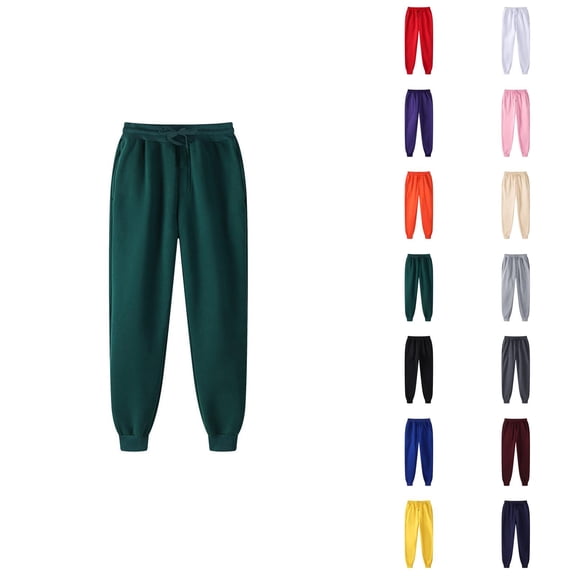 Men Sweatpants 2026 Fall Winter Casual Elastic Waist Drawstring Lined Jogging Sweatpants Trousers with Pockets