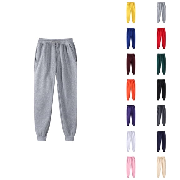 Men Sweatpants 2026 Fall Winter Fashion Drawstring Elastic Waist Lined Jogger Sweatpants with Pockets Trousers