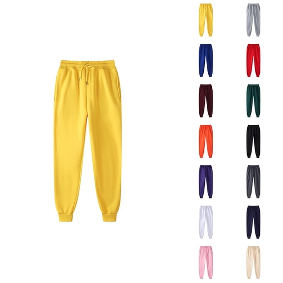 Men Sweatpants 2026 Fall Winter Fashion Drawstring Elastic Waist Lined Jogger Sweatpants with Pockets Trousers