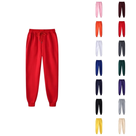 Sweatpants for Men 2026 Fall Winter Fashion Elastic Waist Drawstring Lined Jogging Sweatpants Trousers with Pockets