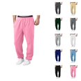thumbnail image 1 of Men Sweatpants 2026 Trendy Elastic Waist Drawstring Relaxed Fit Wide Leg Casual Pants Trousers with Pockets, 1 of 9