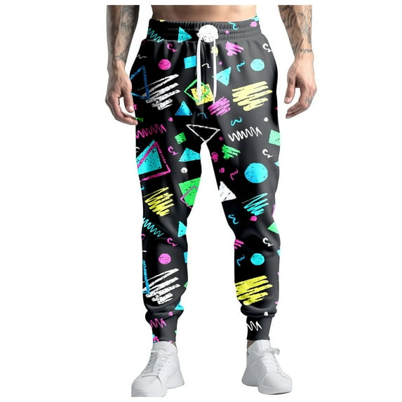Men Sweatpants 80S for Men Joggers Pants Casual Pants Running Pants with Drawstring 90S Outfit for Men Men Cargo Pants A XXL