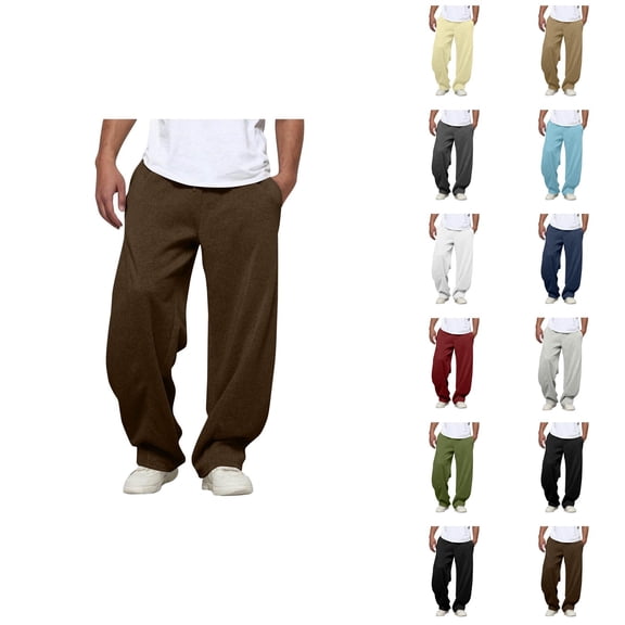 Men Sweatpants Big And Tall 2026 Trendy Elastic Waist Drawstring Loose Fit Casual Harem Pants Trousers with Pockets