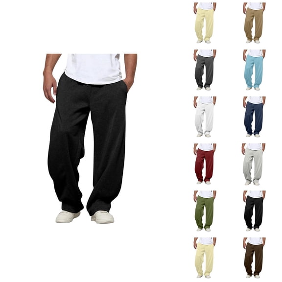 Men Sweatpants Big And Tall 2026 Trendy Elastic Waist Drawstring Loose Fit Casual Harem Pants Trousers with Pockets