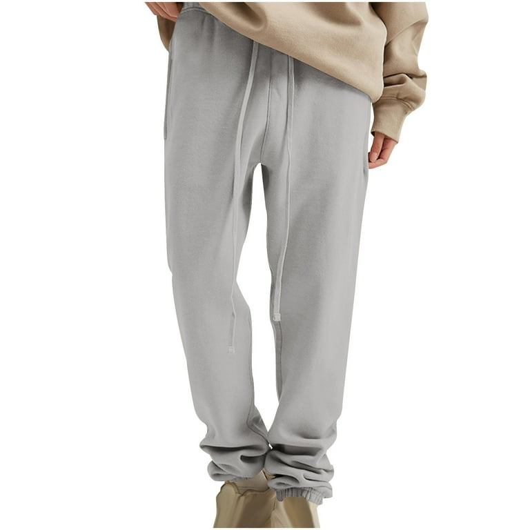 Men Sweatpants Clearance Sale ZVNA H Mens Cotton Sweatpants Loose Fit Sweat Pants Baggy Jogger Sweat Pants