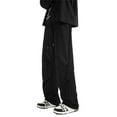 thumbnail image 1 of Men Sweatpants Mens Pants Casual Men's High Street Wide Leg Sporty Loose Straight Leg Sweatpants, 1 of 4