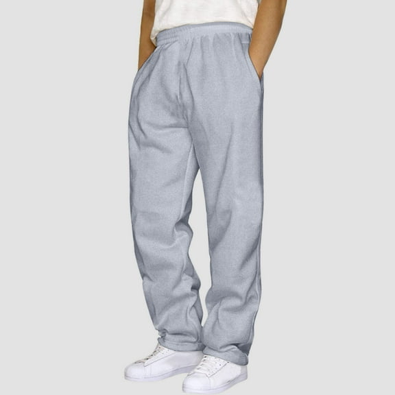 Men Sweatpants with Pockets Mens Casual Pants Relaxed Fit Elastic Waist Wide Leg Sweat Pants Mens Sweatpants Joggers Mens Athletic Pants