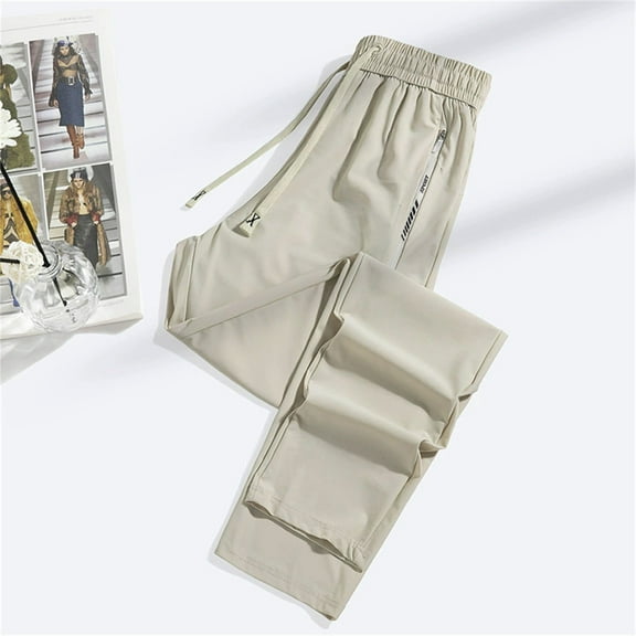 Men Sweatpants with Pockets Mens Pants Relaxed Fit Stretch Quick Drying Pants Wide Leg Sweat Pants Jogger Sweatpants for Men Men's Athletic Pants