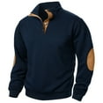thumbnail image 1 of Men Sweatshirts Men's Sweatshirt Outdoor Casual Standing Collar Long-Sleeved Sweater Crewneck Sweatshirts, 1 of 4