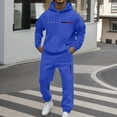 thumbnail image 1 of Men Sweatsuits 2 Piece Set Letter Graphic Comfortable Hoodie Sweatshirt and Joggers Sweatpants Sets Casual Streetwear Fall Fashion Sport Suits Winter Clothes Outfits, 1 of 5