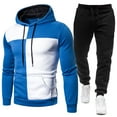 thumbnail image 1 of Men Sweatsuits 2 Piece Sets, Mens Hoodie Tracksuit Set Jogging Suit Lounge Outfits Hooded Loungewear Sweatsuit with Pockets (L,Blue), 1 of 3