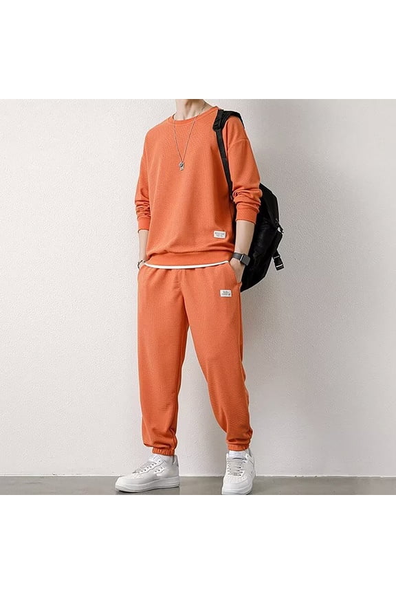 Men Sweatsuits Sets 2 Piece Outfit Casual Sports Long Sleeve Pullover With Sweatpants Athletic Jogging Sweatsuits