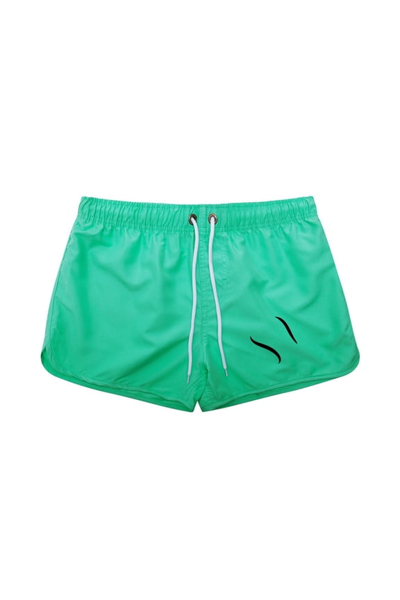 Men Swim Trunk Pool Ball Quick-Dry Lightweight 2 In 1 4-Way Stretch Bathing Suit Mint Green M