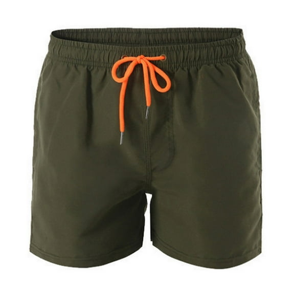 Men Swim Trunks Beach Shorts Casual Comfortable Lightweight Swimwear Outdoor Mens Sweat Shorts Army Green XXL