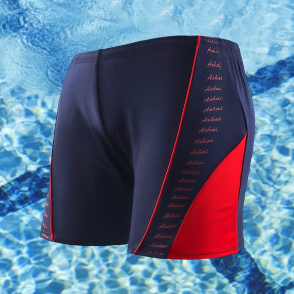 Men Swim Trunks Competitive Swim Racing Team Swimsuit Elastic Waist Swimming Shorts Upf 50+ RD1 L