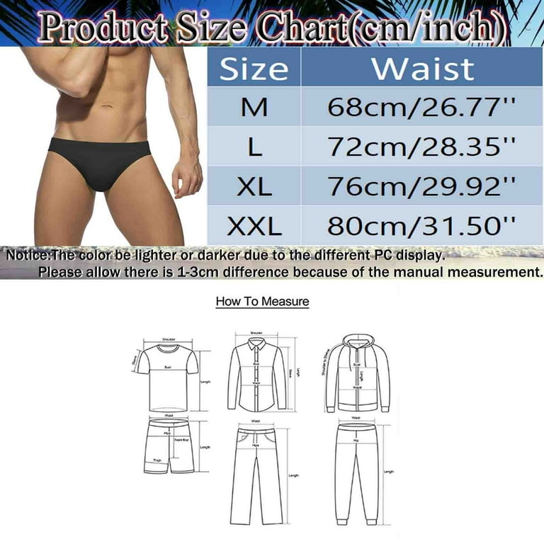 Men Swim Trunks Padded Briefs Solid Color Low Waist Swimwear Plus