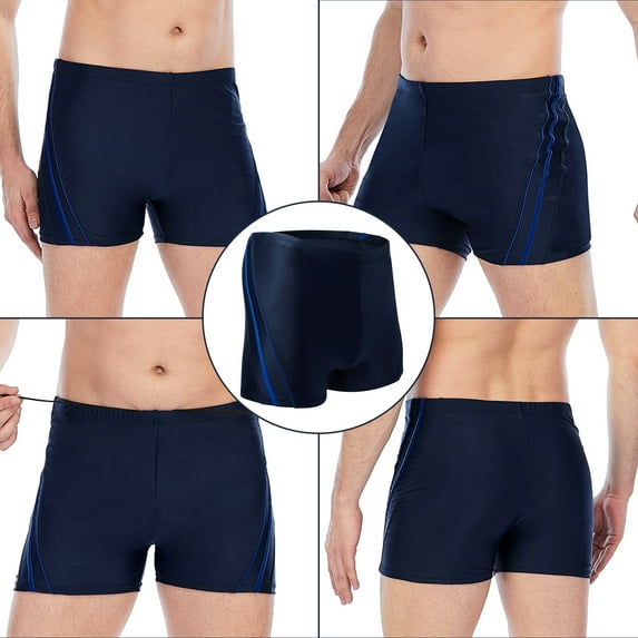Men Swim Trunks Professional Athletic Tight Swim Shorts Boys Swimsuit Lightweight Breathable Handsome For Swimmer