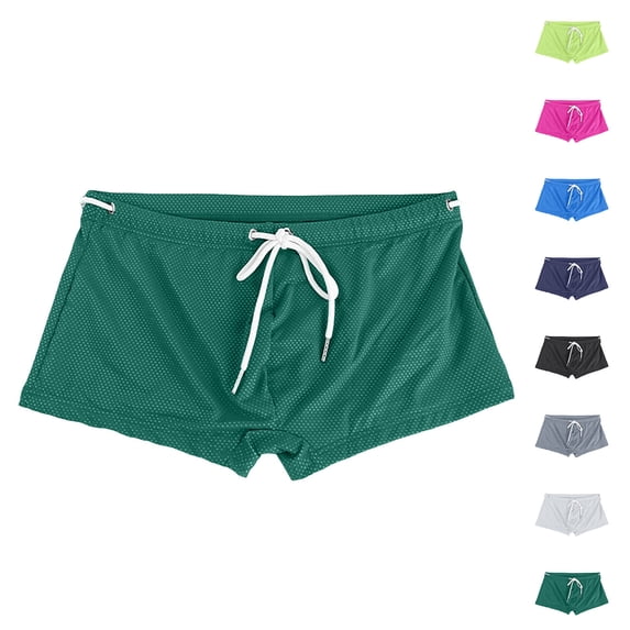 Men Swim Trunks Quick Dry Mens Beach Shorts Men's Swimwear Mens Green Swim Trunks Size S-XL