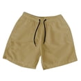 thumbnail image 1 of Men Swim Trunks Solid Stretch Quick Dry Liner Swim Shorts Beach Breathable Swimsuit Bottom With Drawstring Yellow S, 1 of 2