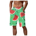 thumbnail image 1 of Men Swim Trunks With Compression Liner Quick Dry Bathing Suits Shorts With Zipper Pockets Green XL, 1 of 5