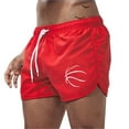 thumbnail image 1 of Men Swim Trunks With Compression Liner Quick Dry Bathing Suits Swimming Shorts With Pockets Hot Pink XL, 1 of 3