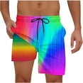 thumbnail image 1 of Men Swim Trunks with Compression Liner 7 Inch Inseam Board Shorts Bathing Suit with Pockets, 1 of 7