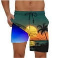 thumbnail image 1 of Men Swim Trunks with Compression Liner 7 Inch Inseam Board Shorts Bathing Suit with Pockets, 1 of 7