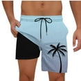 thumbnail image 1 of Men Swim Trunks with Compresssion Liner 7 Inch Inseam Board Shorts Bathing Suit with Zipper Pockets, 1 of 7