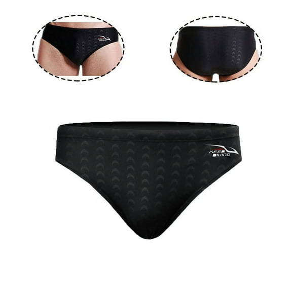 Men Swimming Briefs, Medium Rise Swimming Trunks, Beach Swimsuit Shorts Pant, M