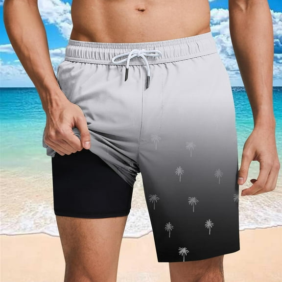 Men Swimming Trunks Swim Trunks Men Swimming Trunks for Men Swim Shorts Men Mens Swimming Trunks Mens Lined Swim Trunks Mens Swim Trunks with Liner Casual Shorts Pockets Elastic Waist Beach Pants