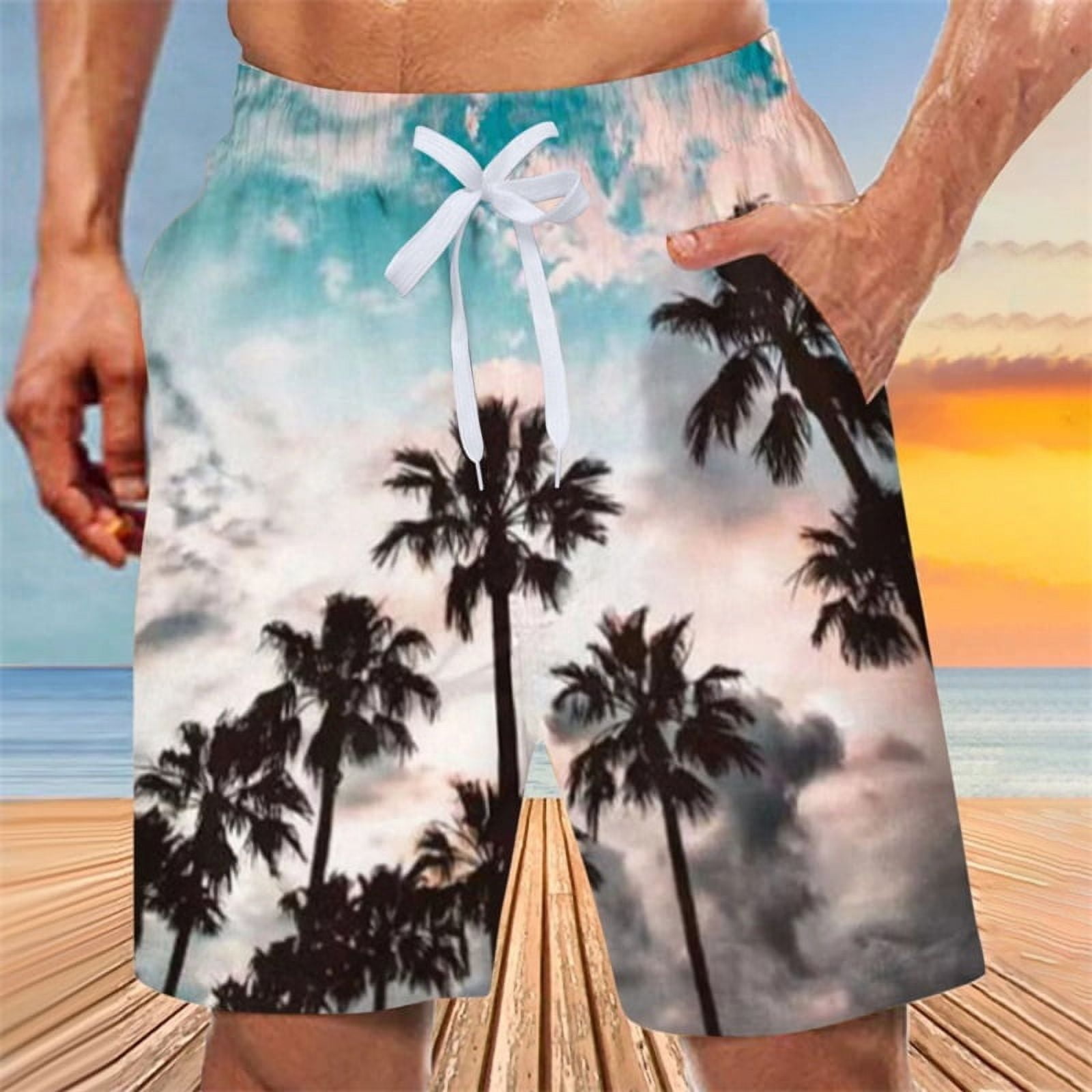 Mens Shell Beach Print Panel Boardshort main image 1