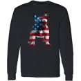 thumbnail image 1 of Men T-Shirt 4th of July Long Sleeve French Bulldog American Flag S M L XL 2XL Mens Graphic Tee, 1 of 2