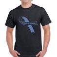 thumbnail image 1 of Men T-Shirt Autism Awareness Blue Ribbon Shirt for Him Mens Top Graphic Tee, 1 of 2