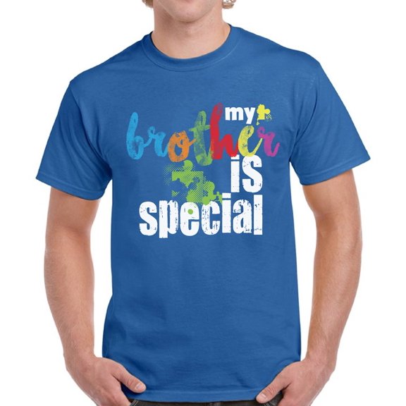 Men T-Shirt Autism My Brother is Special Puzzle Autism Awareness S M L XL 2XL 3XL 4XL 5XL Graphic Tee