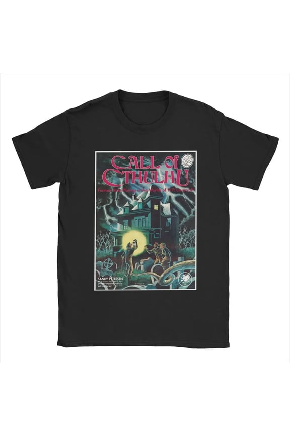 Men T-Shirt Call Of Cthulhu Novelty Cotton Tees Short Sleeve T Shirt Round