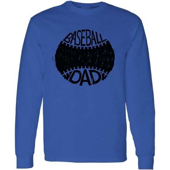 Men T-Shirt Father's Day Long Sleeve Baseball Dad Black Vintage S M L XL 2XL Mens Graphic Tee