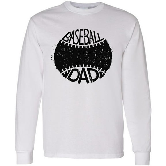 Men T-Shirt Father's Day Long Sleeve Baseball Dad Black Vintage S M L XL 2XL Mens Graphic Tee