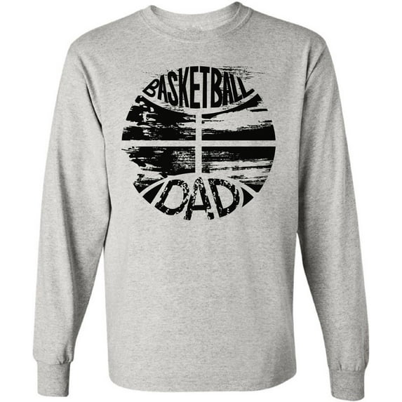 Men T-Shirt Father's Day Long Sleeve Basketball Dad Vintage Black S M L XL 2XL Mens Graphic Tee