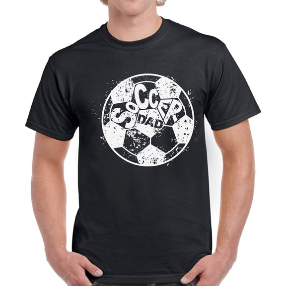 Men T-Shirt Funny Dad Gifts - Soccer Dad Vintage White Print - Graphic Tee