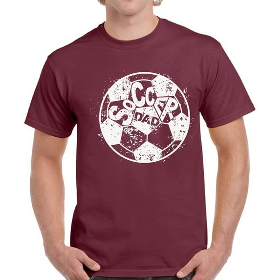 Men T-Shirt Funny Dad Gifts - Soccer Dad Vintage White Print - Graphic Tee