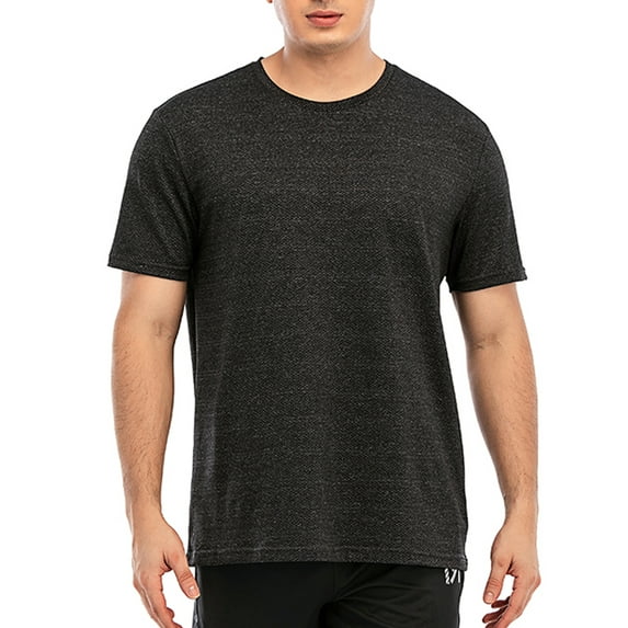 Men T-Shirt Quick Dry Athletic Running Shirts Crewneck Gym Wokout Fitness Male Tee Under Shirt