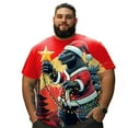 thumbnail image 1 of Men T Shirt for Big & Tall Man Graphic Short Sleeve Plus Size Oversized Tee Tshirts 1XLT 3DTS10004, 1 of 8