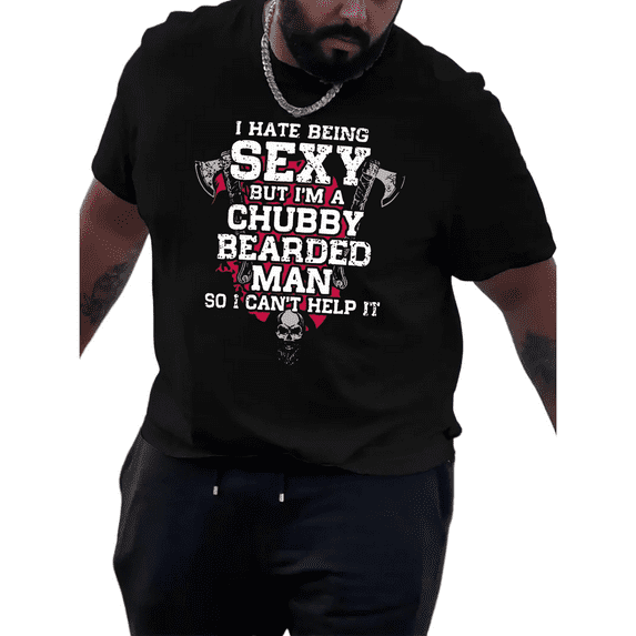 Men T Shirt for Big & Tall Man Graphic Short Sleeve Plus Size Oversized Tee Tshirts 2XL T0 5DIU 004