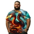 thumbnail image 1 of Men T Shirt for Big & Tall Man Graphic Short Sleeve Plus Size Oversized Tee Tshirts 3XLT 3DTS10004, 1 of 8