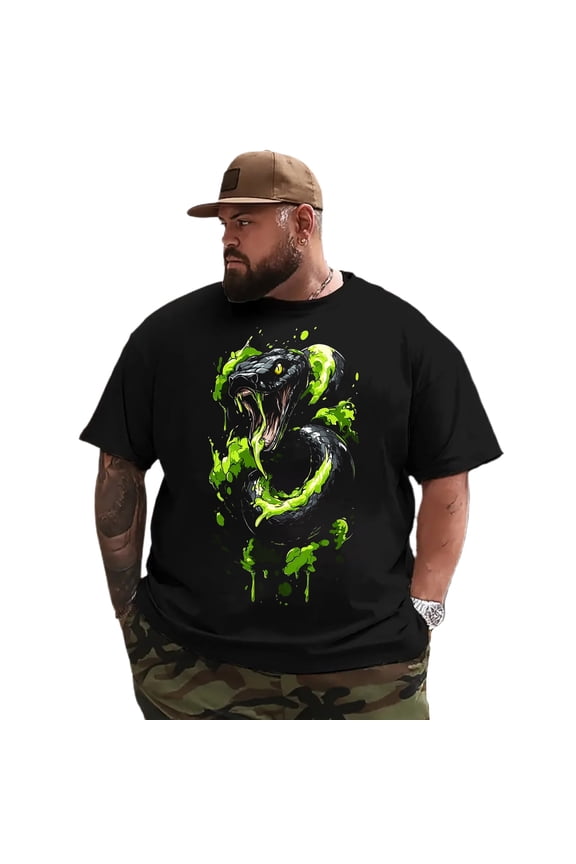 Men T Shirt for Big & Tall Man Graphic Short Sleeve Plus Size Oversized Tee Tshirts 3XLT T0 5DLS 008