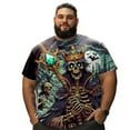 thumbnail image 1 of Men T Shirt for Big & Tall Man Graphic Short Sleeve Plus Size Oversized Tee Tshirts 4XL 3DTS10072, 1 of 8