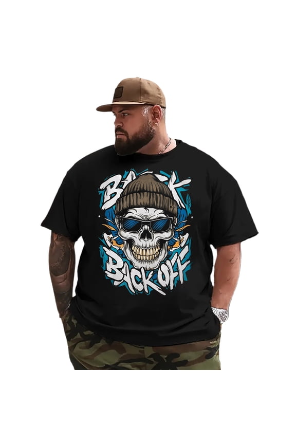 Men T Shirt for Big & Tall Man Graphic Short Sleeve Plus Size Oversized Tee Tshirts 4XL T0 5DLS 009