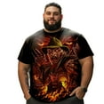 thumbnail image 1 of Men T Shirt for Big & Tall Man Graphic Short Sleeve Plus Size Oversized Tee Tshirts 4XLT 3DTS10091, 1 of 6