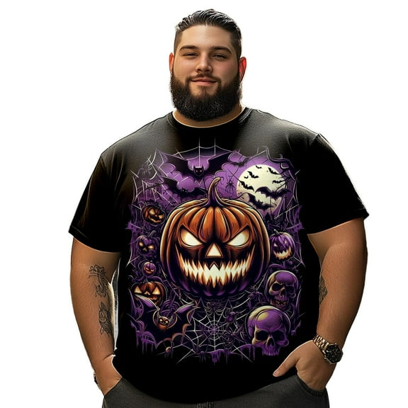 Men T Shirt for Big & Tall Man Graphic Short Sleeve Plus Size Oversized Tee Tshirts 5XLT 3DTS10068